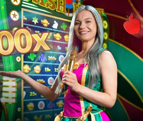 Ведущая игрового шоу с колесом в live-казино Pariwin